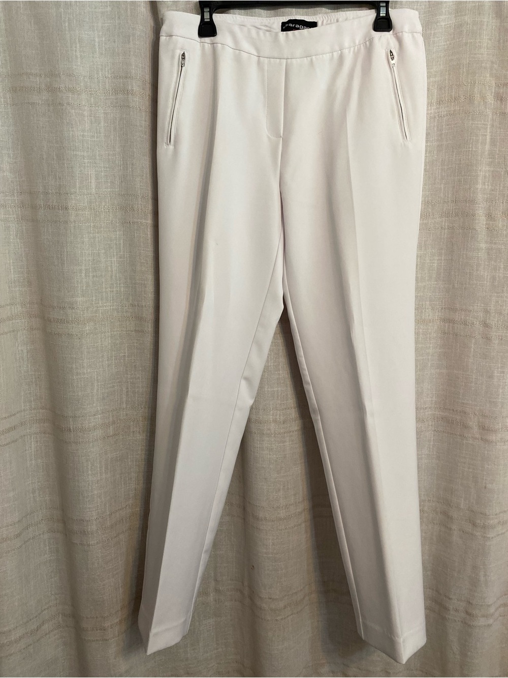 Sharagano Straight Leg Dress Pants Ivory White Womens Size 10 NWOT